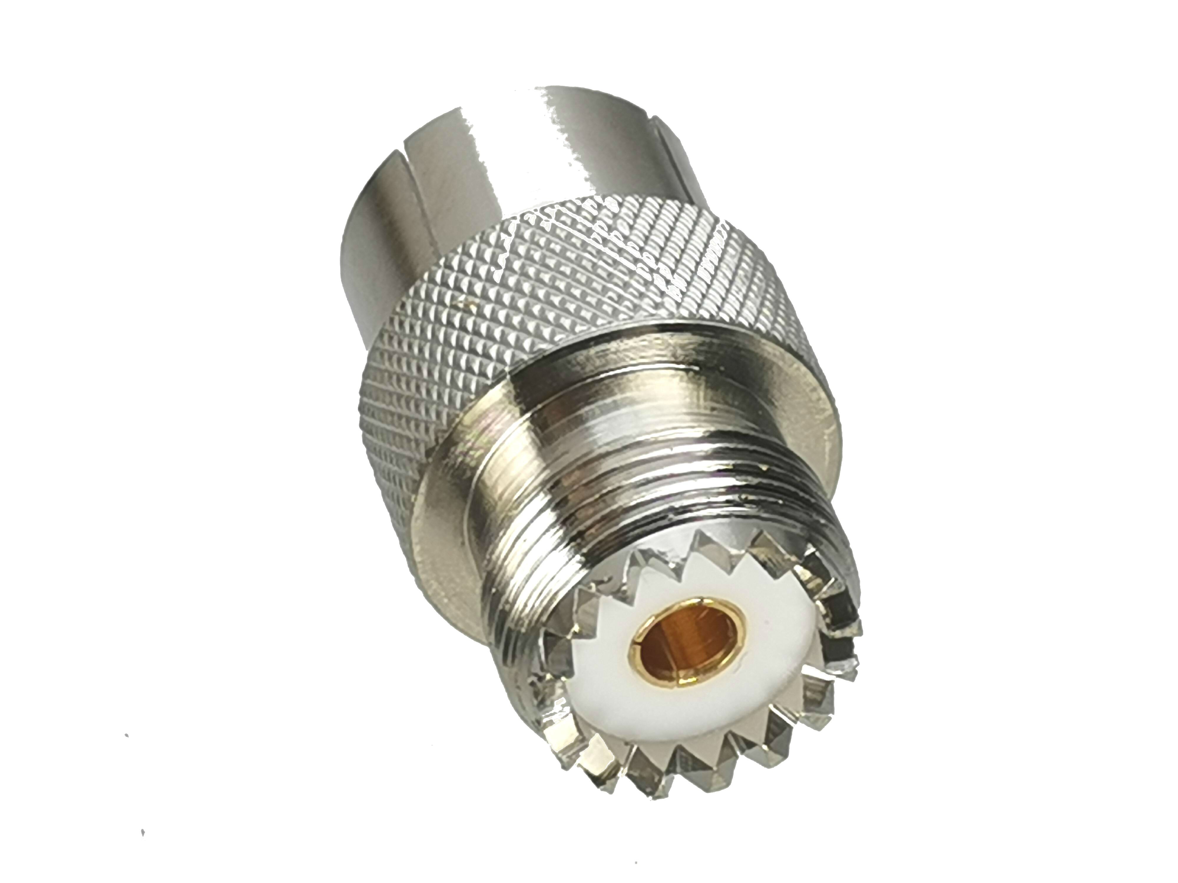 1Pcs Slide-on UHF PL259 Male plug to UHF SO239 Female Jack RF Adapter Connector Coaxial Straight High Quanlity