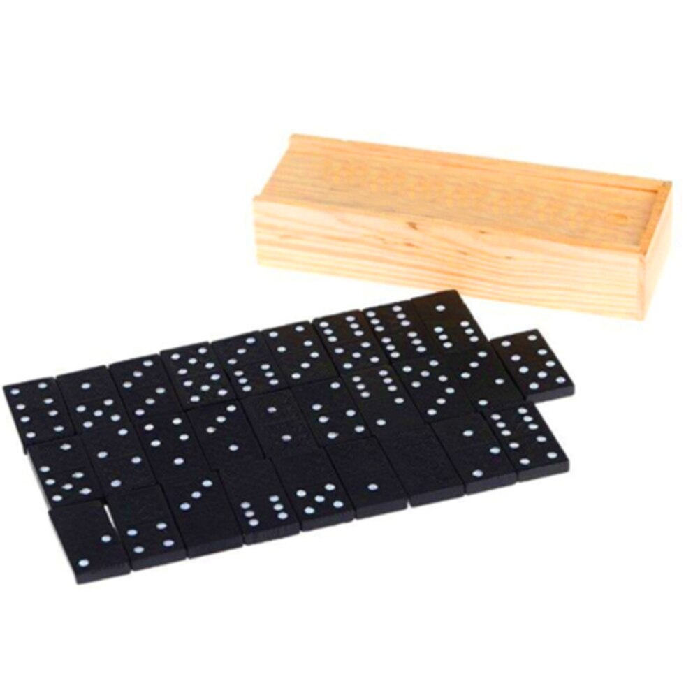 1 X Houten Domino Set Domino Set 28 Stuks Domino Tegels Set Educatief Speelgoed Klassieke Cijfers Tafel Games Speelgoed #20