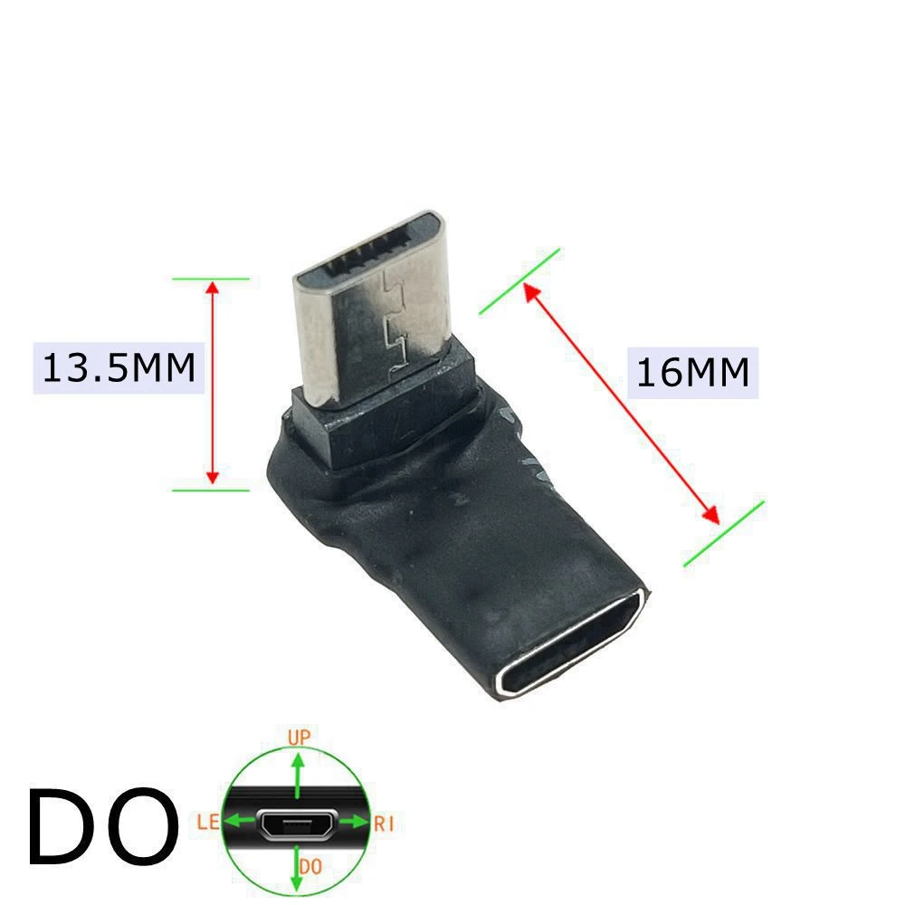 90 Degree USB Left Right Up Angled Micro 5pin Female to Micro USB Male Data Adapter to Mini Plug Plug Micro USB: WHITE
