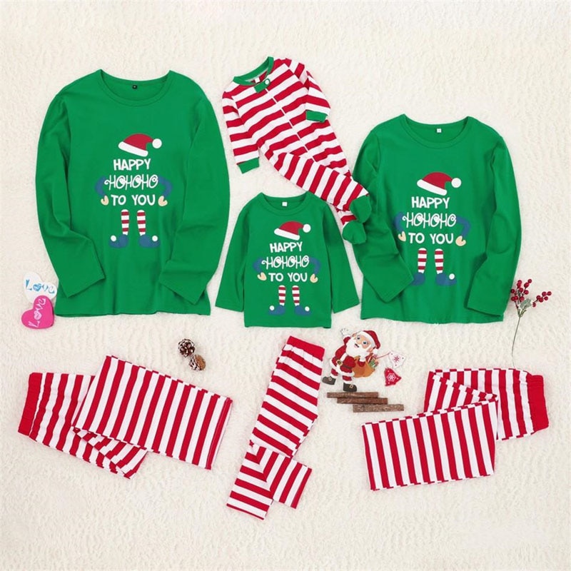 Famille Look noël famille Pyjama ensembles famille correspondant vêtements mère fille père fils enfants Pyjama hommes femmes vêtements de nuit