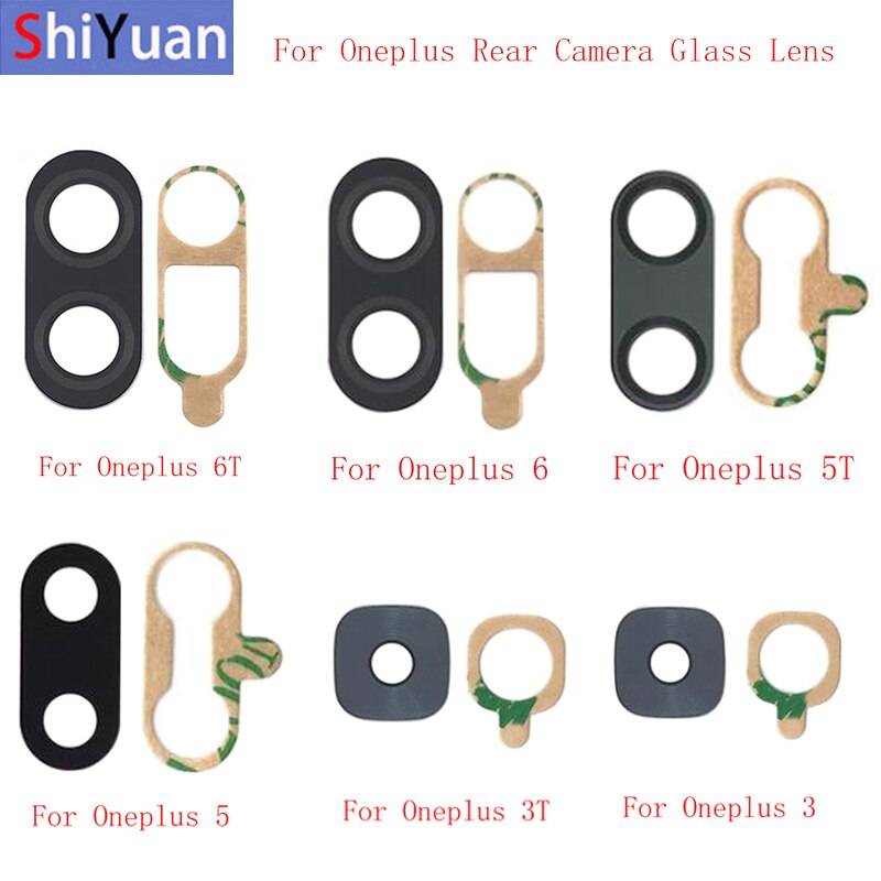 2 stücke Zurück Hinten Kamera Objektiv Glas Für Oneplus 6T 6 5T 5 3T 3 Kamera Glas objektiv Ersatz Reparatur teile