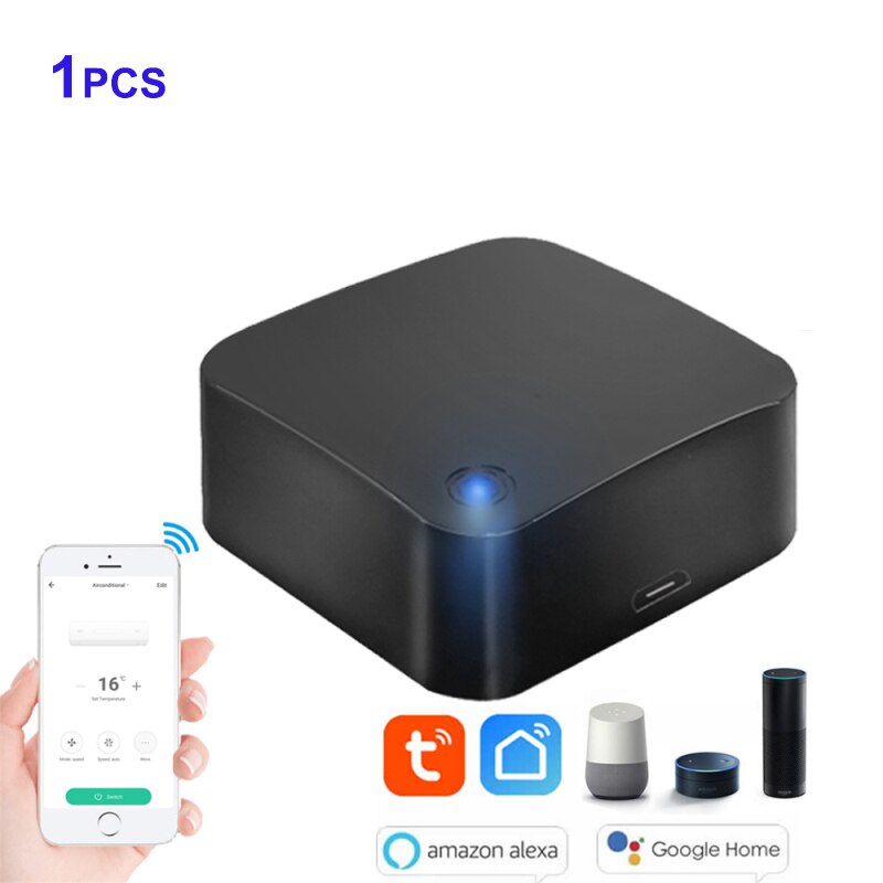 Smart Wireless WiFi-IR Universal Remote Controller Tuya/Smart Life APP Infrared Work With Alexa Google Home Smart Home Gadgets: 1pcs