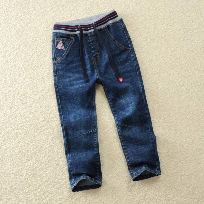 Children's trousers in the children's big boy spring and autumn boys jeans trousers stretch children's clothing childre: 9T