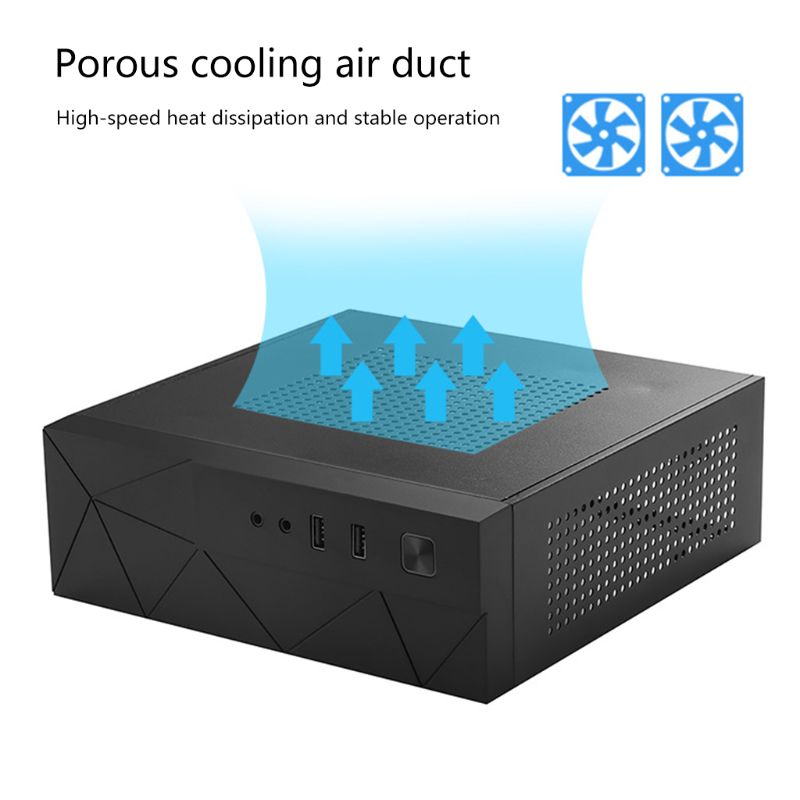 Jx01 sek mini itx htpc chassis usb 2.0 søle datamaskin koffert boks stasjonær pc kabinett svart