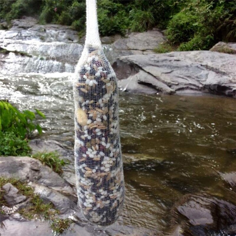 5m PVA Soluble Narrow Fishing Net Network Refill Stocking Bait Bag Water Dissolving Multifilament Mesh Fishing Feeder