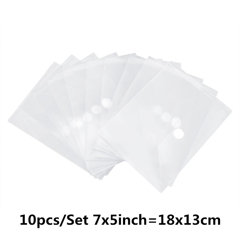 10 stk / sæt opbevaringspose stærk stick-up magisk klisterpakke, der bruges til opbevaring af skæreforme gummiklar stempelskabelon osv.: 7 x 5 tommer  (10 pakke)