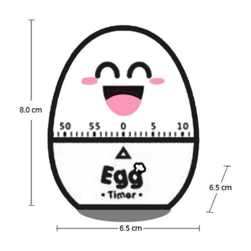 Kitchen Egg Timer Max 60 Minutes Without Battery Cartoon Cute Cooking Clock Alarm Mechanical Home Decor