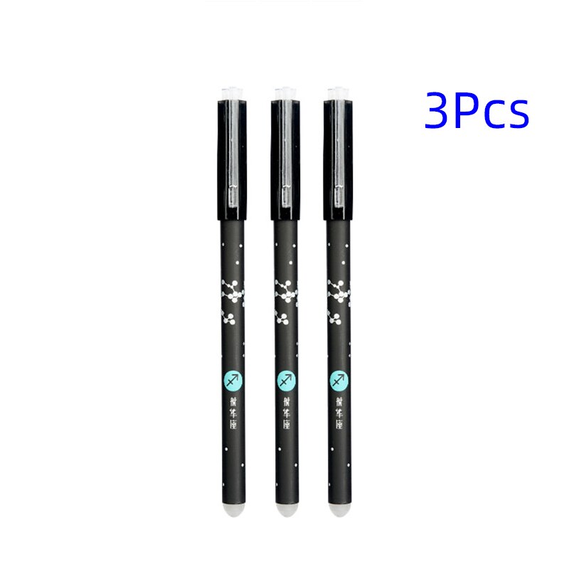 3Stck Löschbaren Stift, Neuheit 0,5mm sternenklar stift neutral Stifte für Schule Mädchen Schreiben Büro Liefert Schreibwaren: 3 Stck Sagittarius