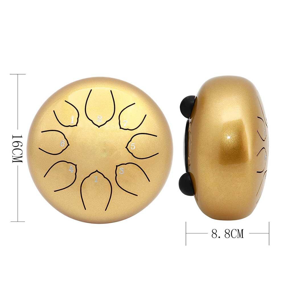 Instrumento de música budista de 6 pulgadas y 8 tonos, instrumento para cantar y sanar el sonido