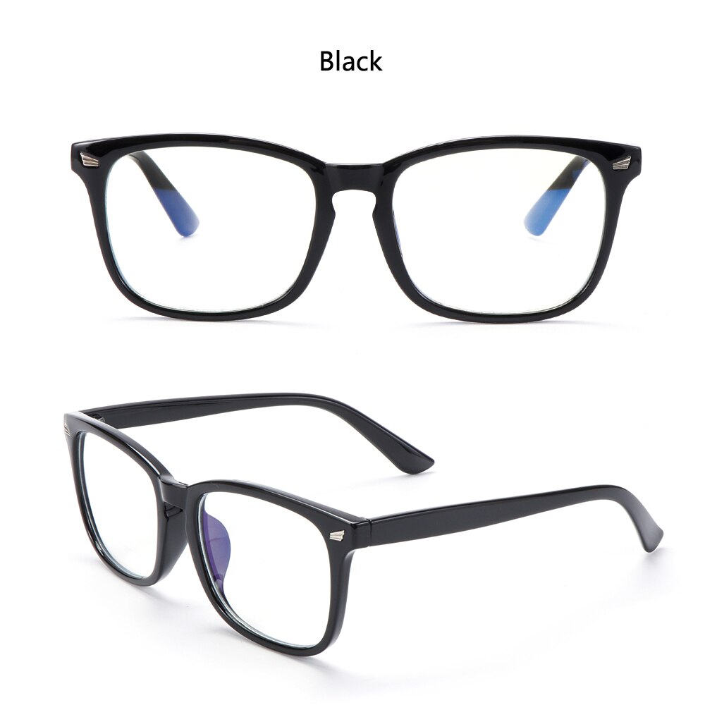 1PC Anti UV Blue Light Blocking Glasses Women Men Transparent Len Computer Glasses Anti-fatigue Anti Blue Rays Eyewear: type1-Black