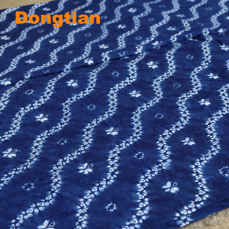 Traditional Hand-dyed Cloth Hand Tie Dye Indigo Fabric Natural Plant Tie Dyed Shibori Fabric Blue Indigo Fabric Crafting Cloth