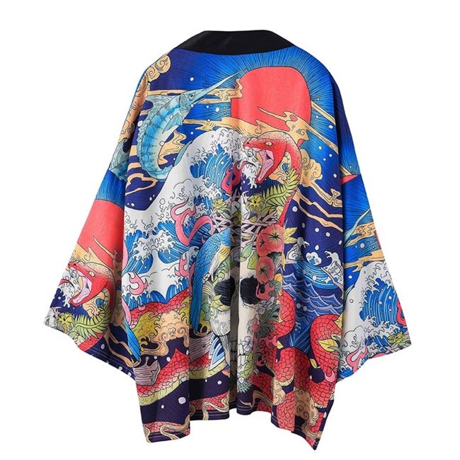 Harajuku Kimonos Women Blouse Japanese Obi Yukata Female Samurai Kimono Japones Haori Karate Kimono Cosplay FF2066: Default Title