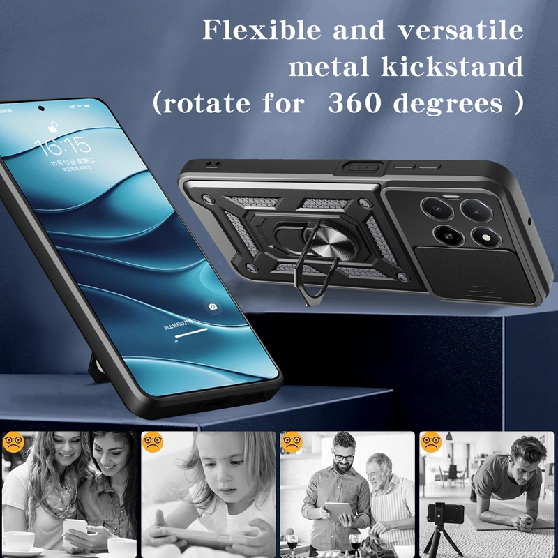 Para Honor X5b Plus 4G funda a prueba de golpes armadura soporte magnético anillo cubierta de teléfono Honor X5b / X5b Plus Fundas de protección de cámara