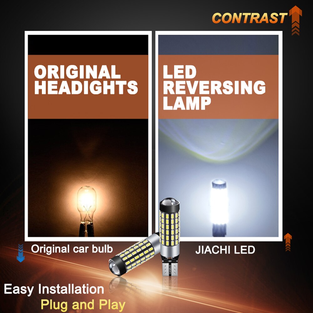 Jiachi 2 stk/parti  t10 led lampe til biler  w5w canbus 194 168 5 w 5 501 auto clearance parkeringslys 78 chips highlight hvid  dc12-24v