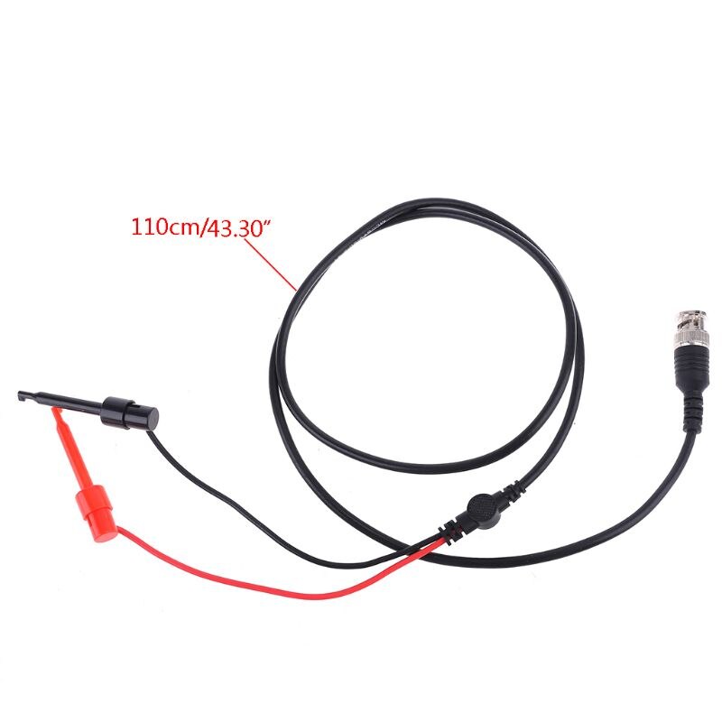 1.1M BNC Oscilloscope Test Probe Dual Hook Clip Male Plug Cable Lead Wire Connector Oscilloscope Accessories