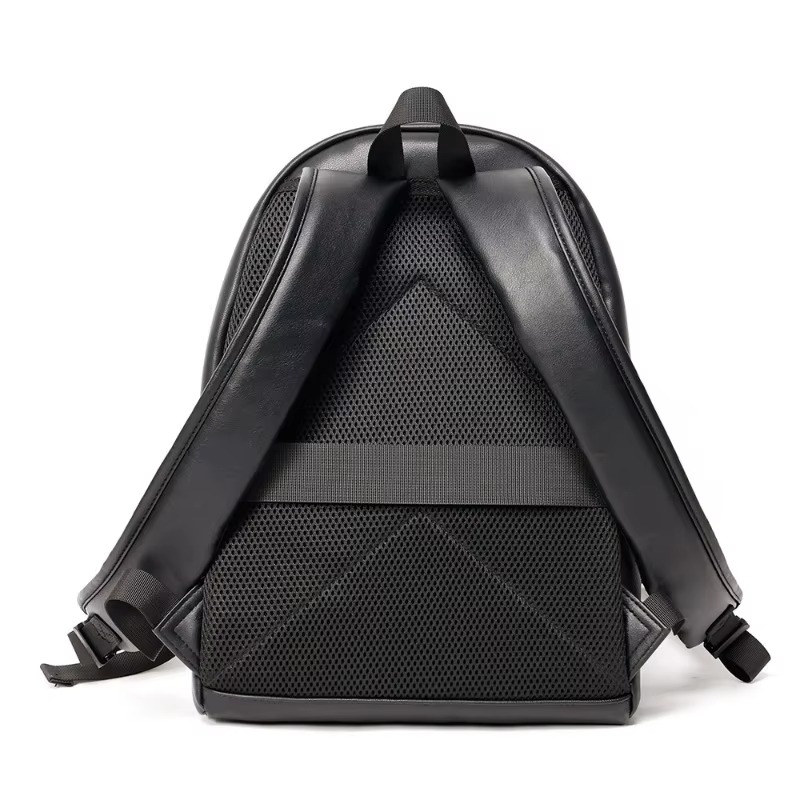 Casual Rugzak Heren Mode Gestreepte Reisrugzakken Grote capaciteit Laptoptas Zacht PU Lederen Rugzak Student Schooltassen