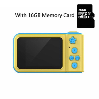 2.0inch Kids Digital Camera Small SLR Sports Camera Toy For Kids High Definition Smart Shooting Video Recording Function Camera: Blue 16GB
