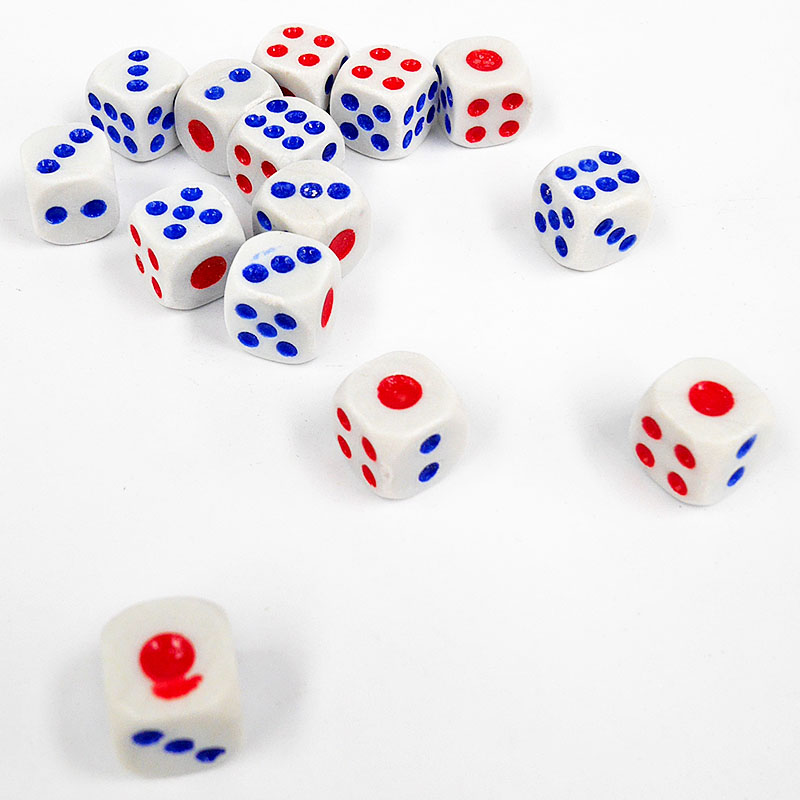 10 stücke Standard Kunststoff 10mm Spiel Weiße Würfel Sterben Bar Gaming Liefert UND