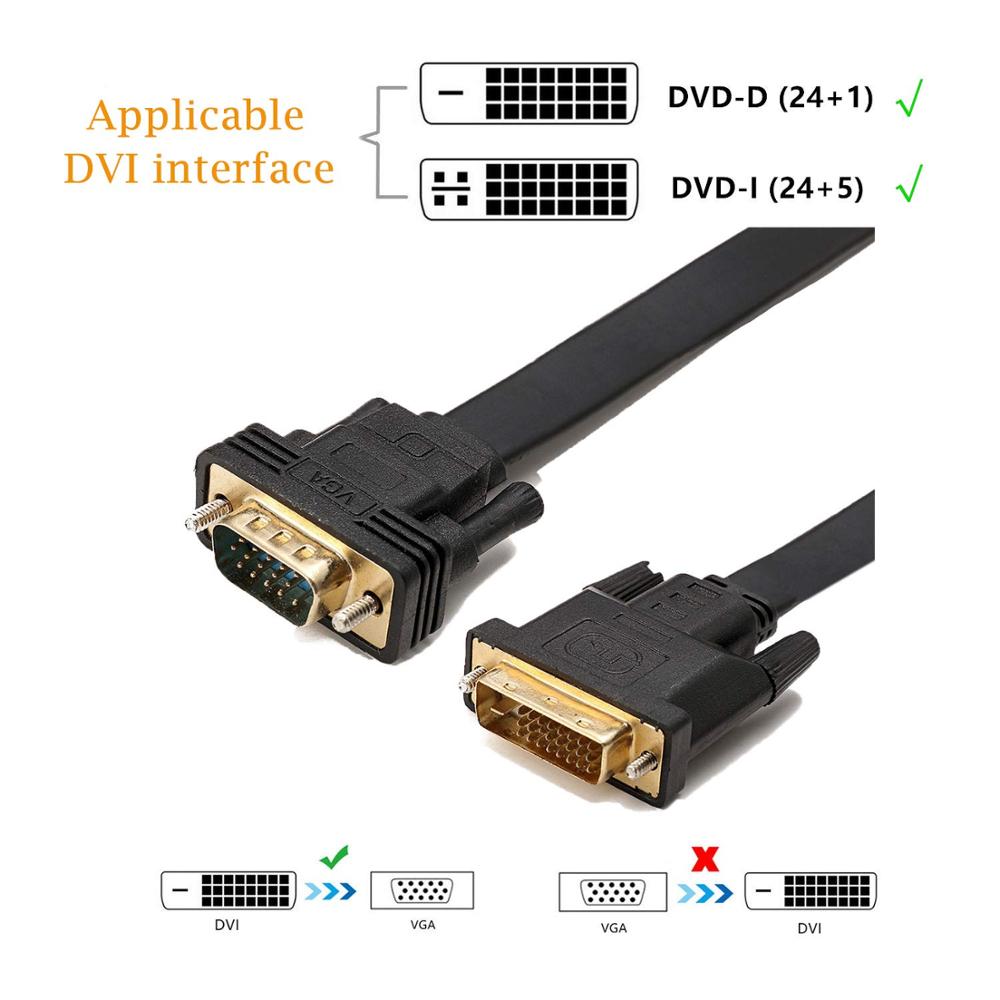 Dvi-D Vga Kabel Adapter DVI-D 24 1 Naar Vga Converter Dvi-D Naar Vga Kabel Voor Projector monitor Pc