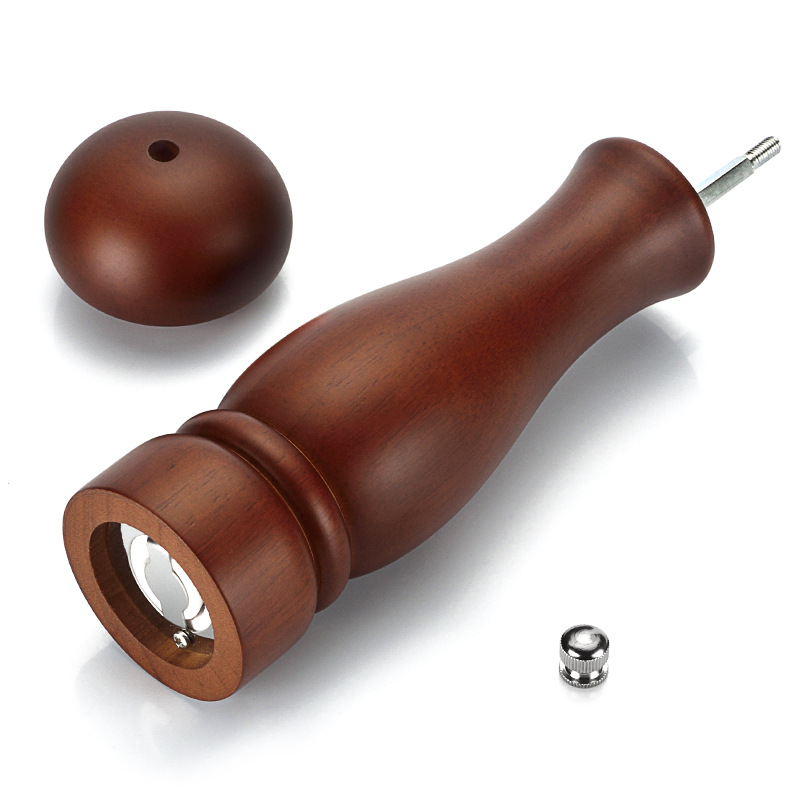 5" 6" 8" 10" Salt and Pepper Grinder, Solid Wood Spice Pepper Mill with Strong Adjustable Ceramic Grinder Kitchen Cooking Tools