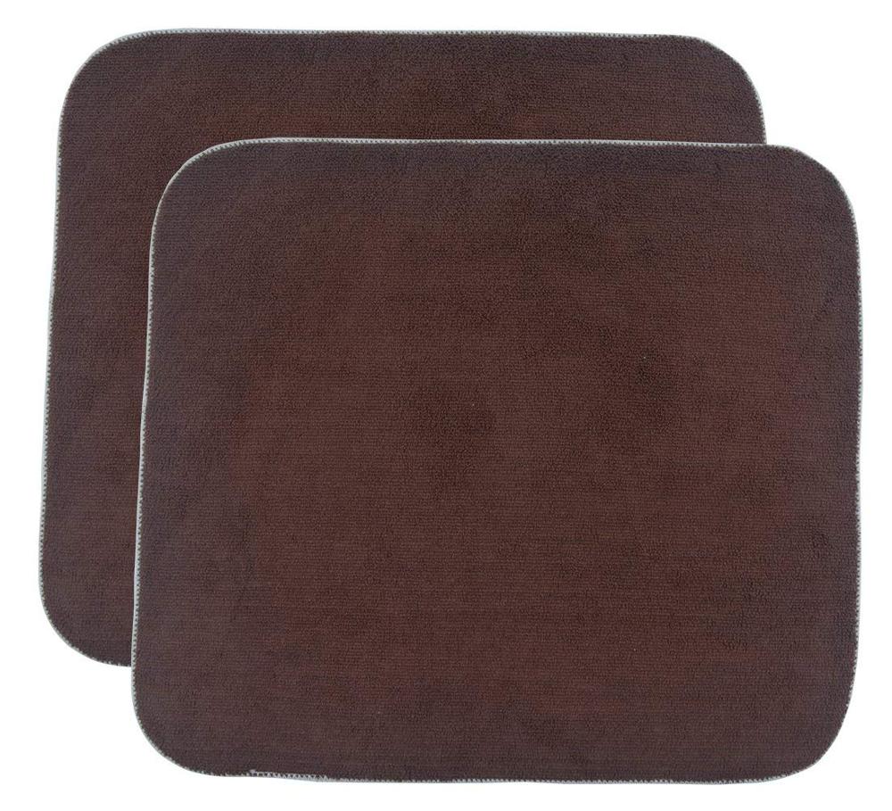 Sunland Home Microfiber Dish Drying Mat Dish Drying Rack Pads Kitchen Counter Mat Super Absorbent 16InX18In 2 Packs: brown