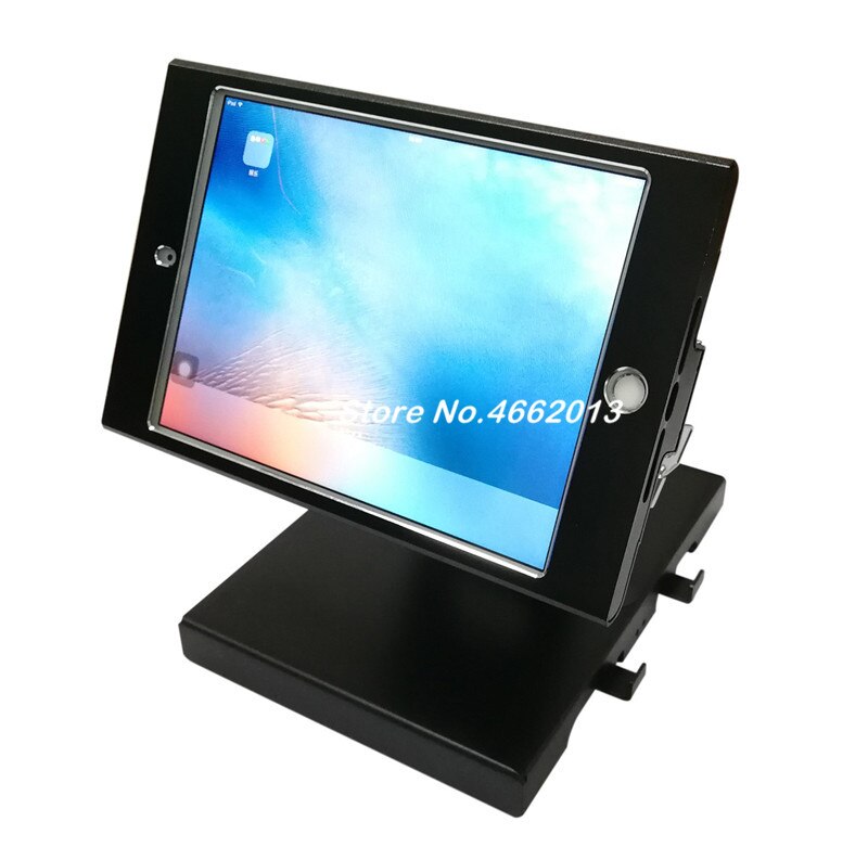 for mini ipad desktop stand with secure lock reversible specialized frame 360 degree revolving hotel front desk order bracket
