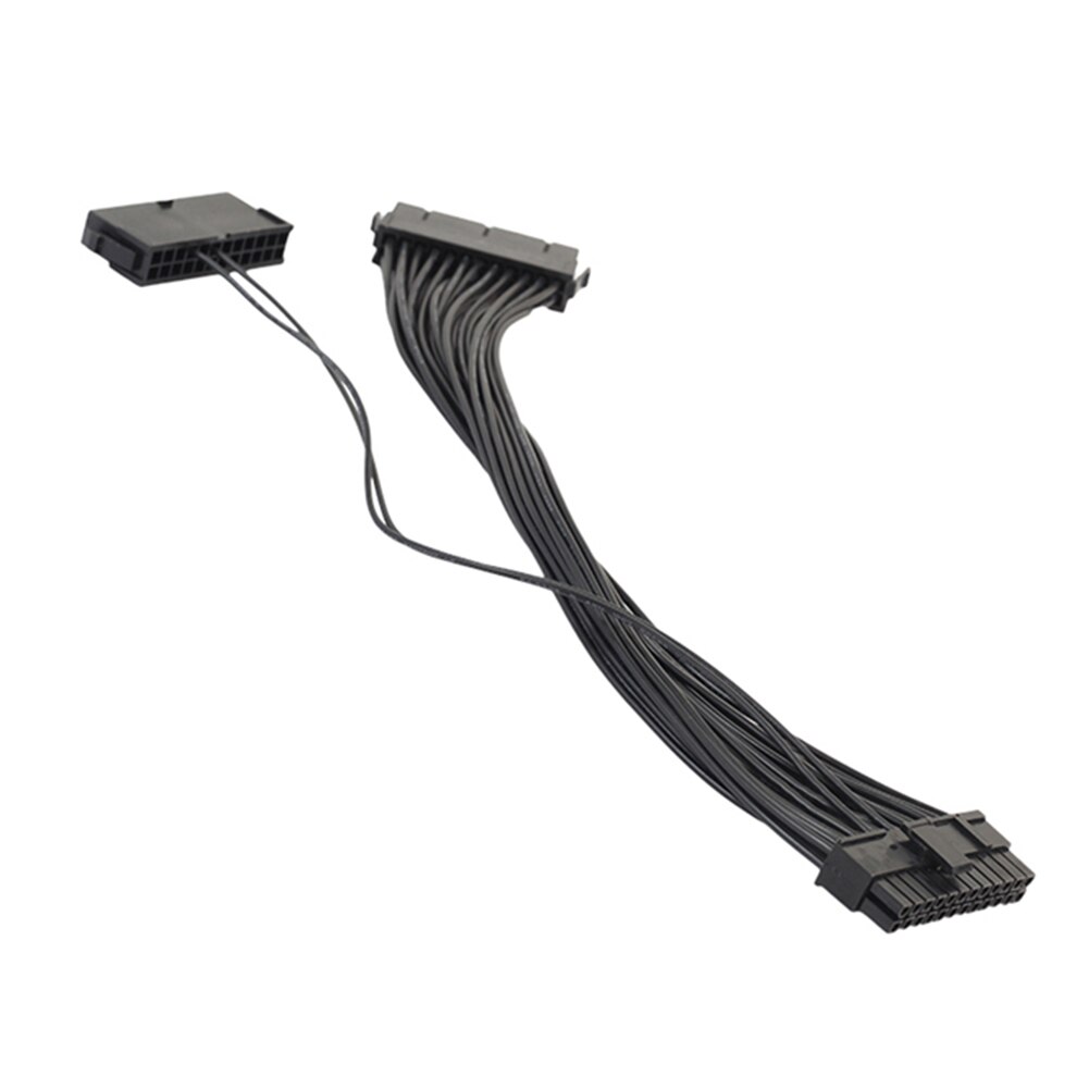 Adaptador con Cable de extensión macho a hembra, 30cm, fuente de alimentación hembra de 24 Pines, Cable de arranque de sincronización para computadora ATX Mining: Default Title