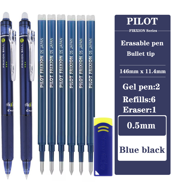 Pilot Frixion-Juego de bolígrafos de Gel borrables, repuesto Original reemplazable de 0,5/0,7mm, papelería japonesa, suministros de escritura para oficina y escuela: Caqui oscuro