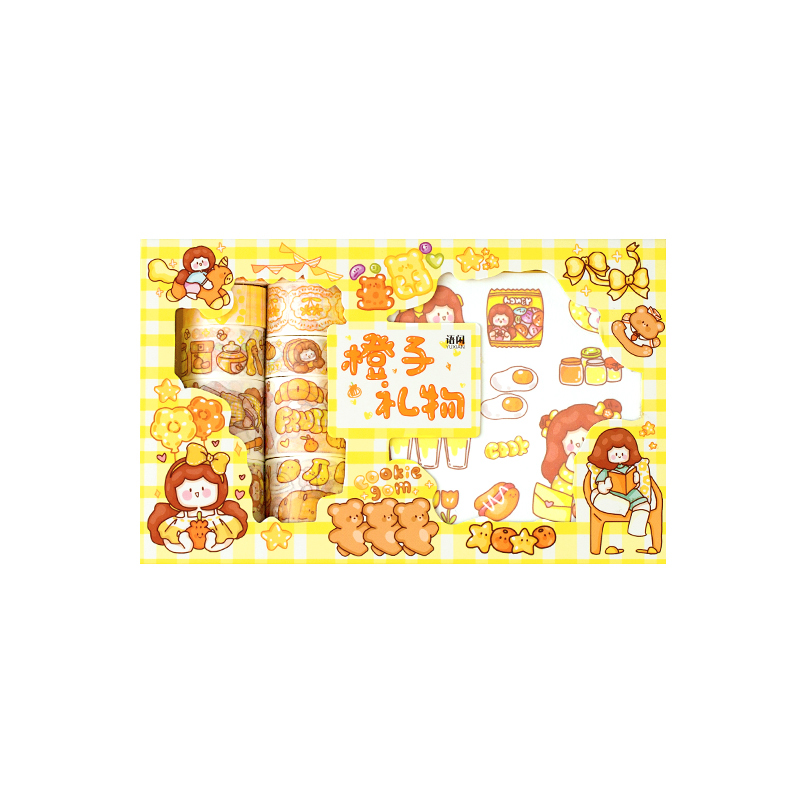 Cinta adhesiva decorativa para álbum de recortes, conjunto de cintas Washi de la serie de cuaderno, para manualidades, 20 unids/caja: 2