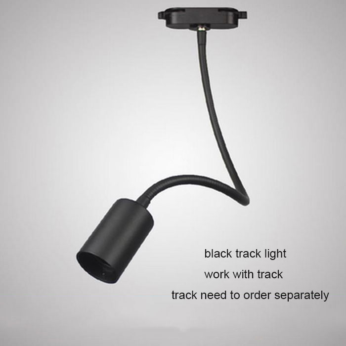 L40cm Hose Neck E27 Track Light Gooseneck Rail Ceiling Mounted Track Lighting Industrial Clothing Store Adjusted Rail Lamp Spots: changeable