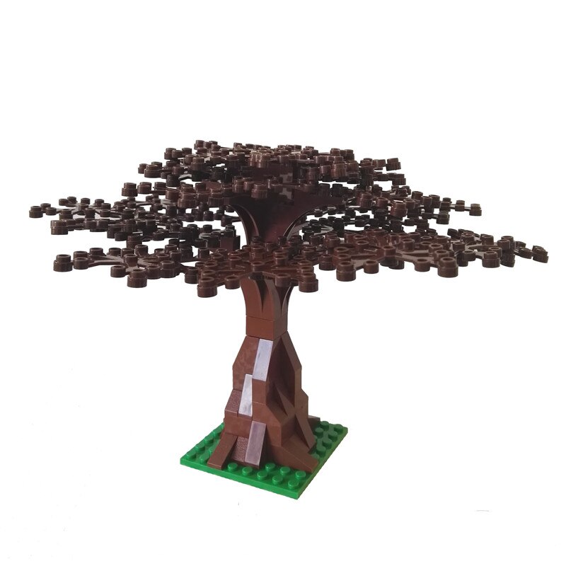 Double-sided 32*32 Dots Piastre Base Per Piccoli Mattoni FAI DA TE Albero Bush FAI DA TE Blocchi di Costruzione Piastra di Base Compatibile blocchi classico Bordo: brown tree