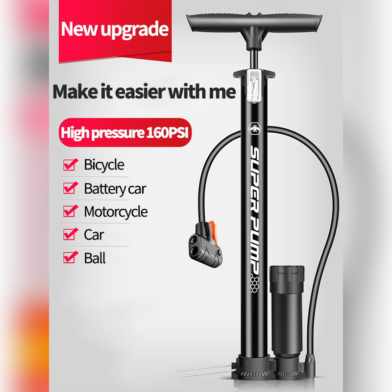 Xunting Mini Bike Pump Portable Bicycle Tire Pump Mini Bike Floor Pump Hand Foot Football Mini High Pressure Tool Bicycle Pumps