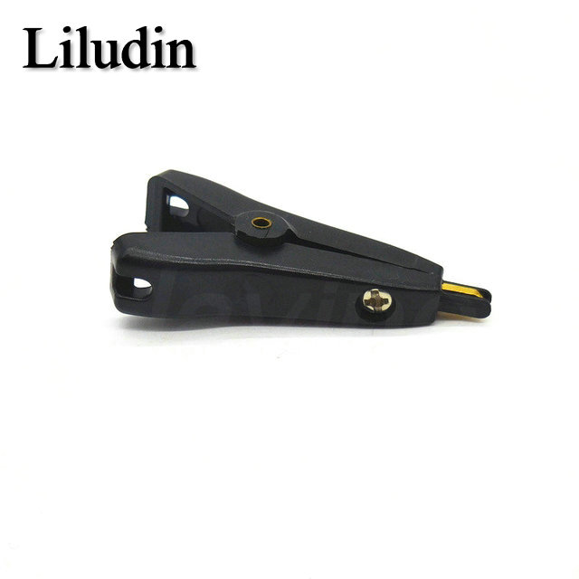 Krokodil klemme vergoldet Kupfer lcr Kelvin Testclip flache Klemmen mit geringem Widerstand 5a max. offene Länge 25mm: Black