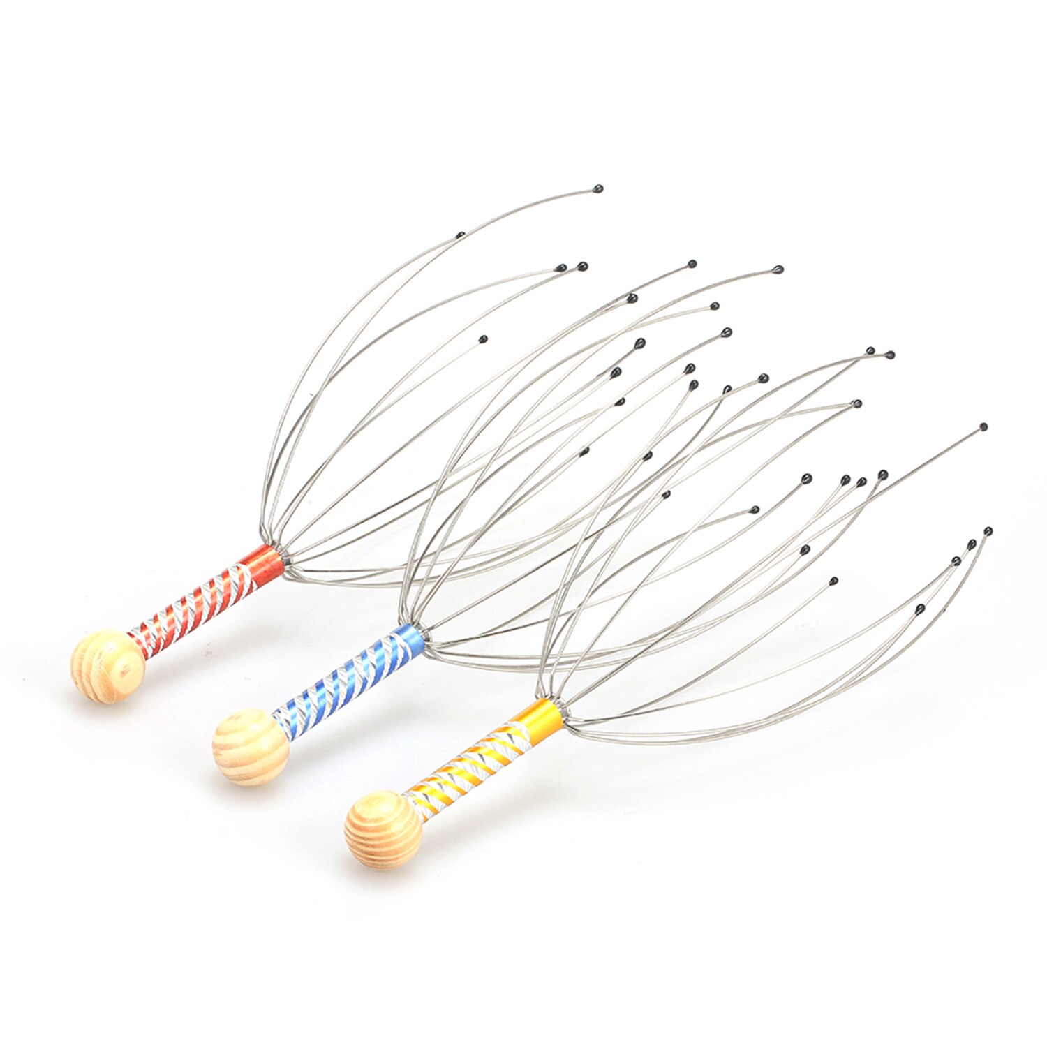 3pcs Head Massagers Scalp Scratchers Handheld Scratcher for Head Body Relaxing Massage Tools Random Color