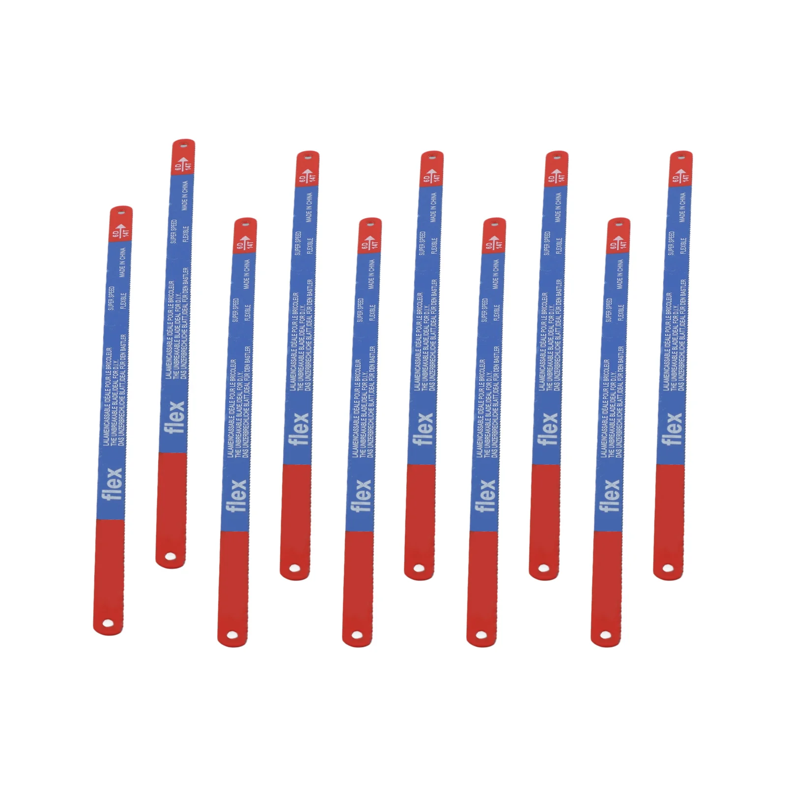 Superieure zaagefficiëntie: 10 ijzerzaagbladen, 300mm handzaagbladen , 14 - t18 - t24t bimetaal voor snelle en nauwkeurige zaagsneden.