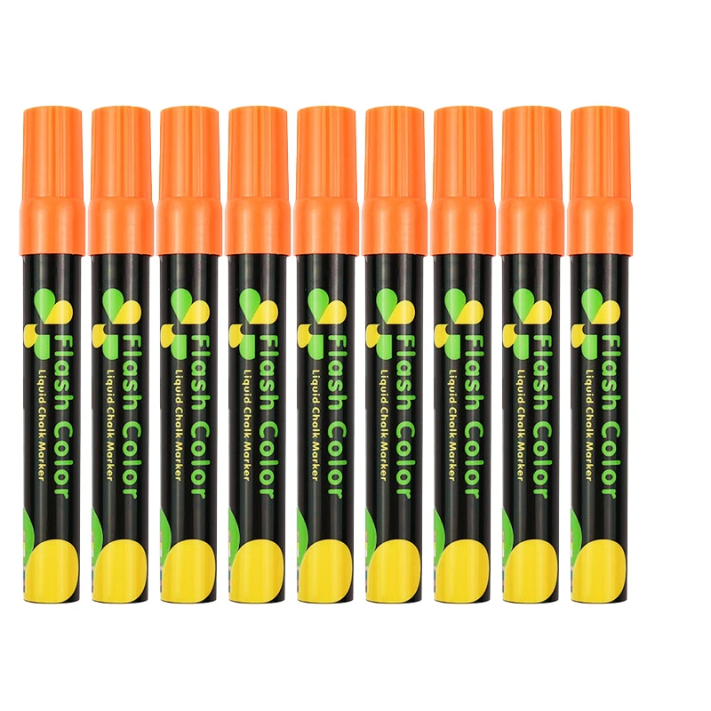 7/9 Stuks Vloeibaar Krijt Uitwisbare Markeerstift Whiteboard Graffiti Led Advertentie Krijtbord Fluorescerende Marker Pen Art Supplies: Black