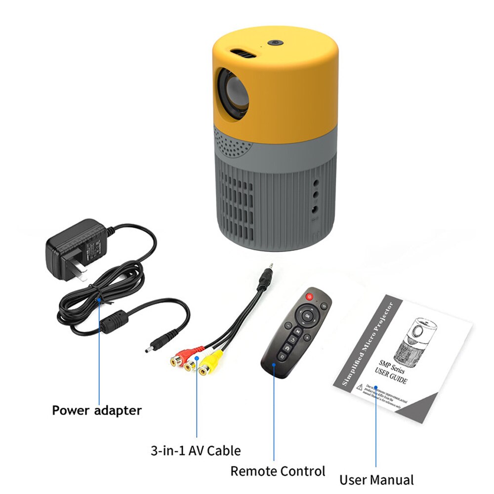 YT400 Draagbare Mini Projector Inheemse 360P Lcd Video Movie Multimedia Home Theater Cinema Speler Led Pico Beamer Home Projector