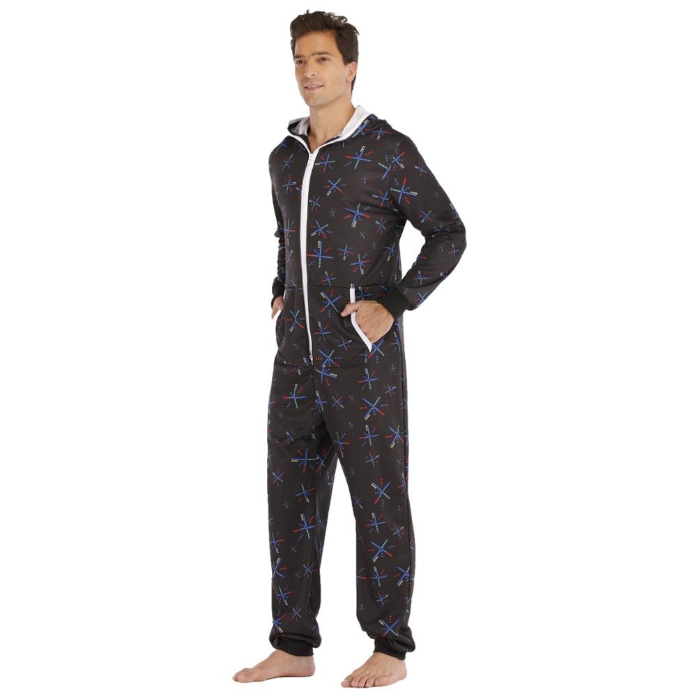 Adults Onesies Pyjamas Men One Piece Warm Soft Pajamas Sleepwear Onesies Sleepsuit Autumn