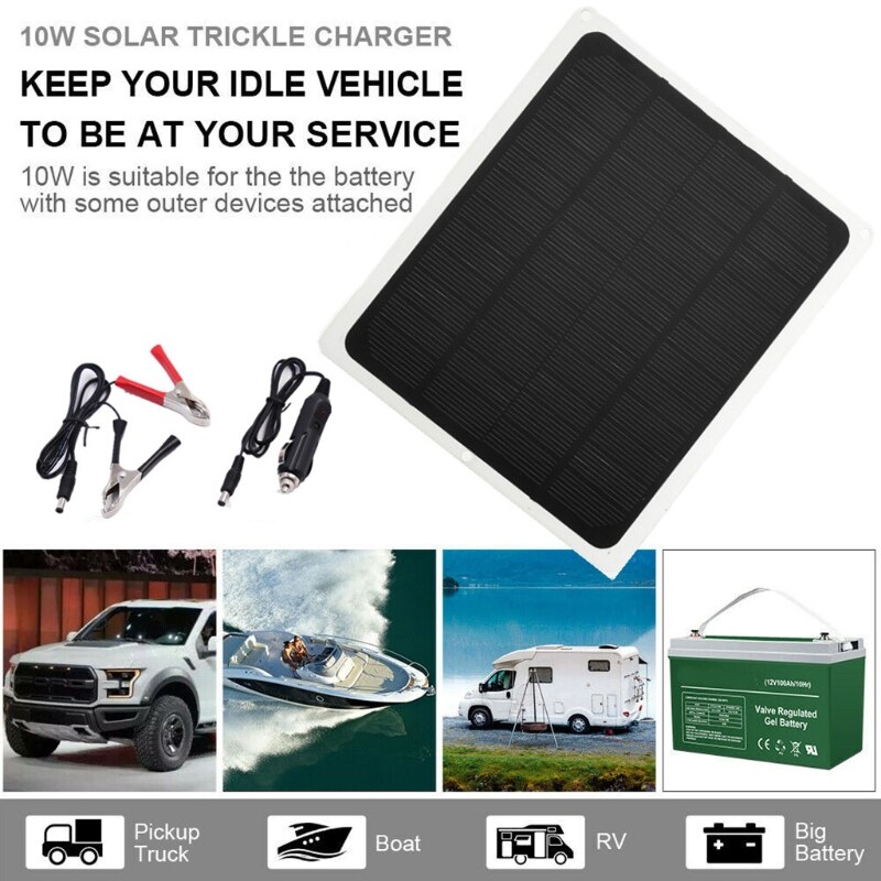 Protable Car Solar Panel Charger Kit Outdoor Emergency Electric Board for Outdoor Car Home Improvement Electrical Parts