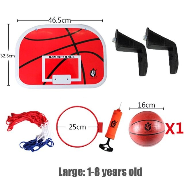 Basketball Hoop - Portable Plastic - 3 Sizes Available - Outdoor Shooting Equipment: Red