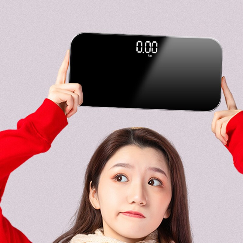 Mirror Floor Mini Electronic Weight Scale Small Rechargeable Body Scale Home Accurate and Compact Weight Loss Scale