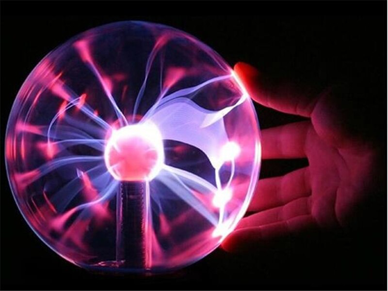 3/4/5/6/8 inch All In Stock Crystal Plasma Ball Night Light Magic Glass Sphere Novelty Lightning ball Light Plasma Table Lamp