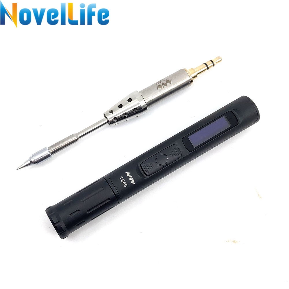 Mini TS80 Portable Electric Soldering Iron QC3.0 Quick Charger Kit Adjustable Temp Digital OLED Screen USB Type C Power Cable