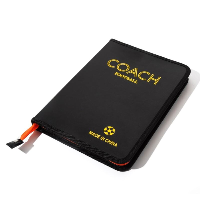 Football Soccer Magnetic Tactic Coach ClipBoard with Dry Erase Zipper and Marker