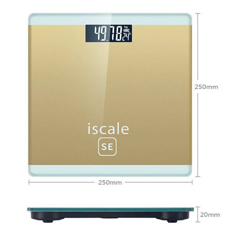 Human Body Scales Glass Smart Household Electronic Digital Floor Weight Balance Bariatric LCD Display 180KG