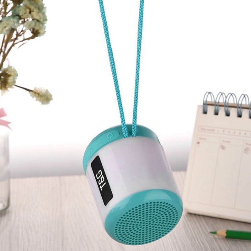 Portable Mini Bluetooth Speaker Wireless Subwoofer with LED Light TF FM Radio