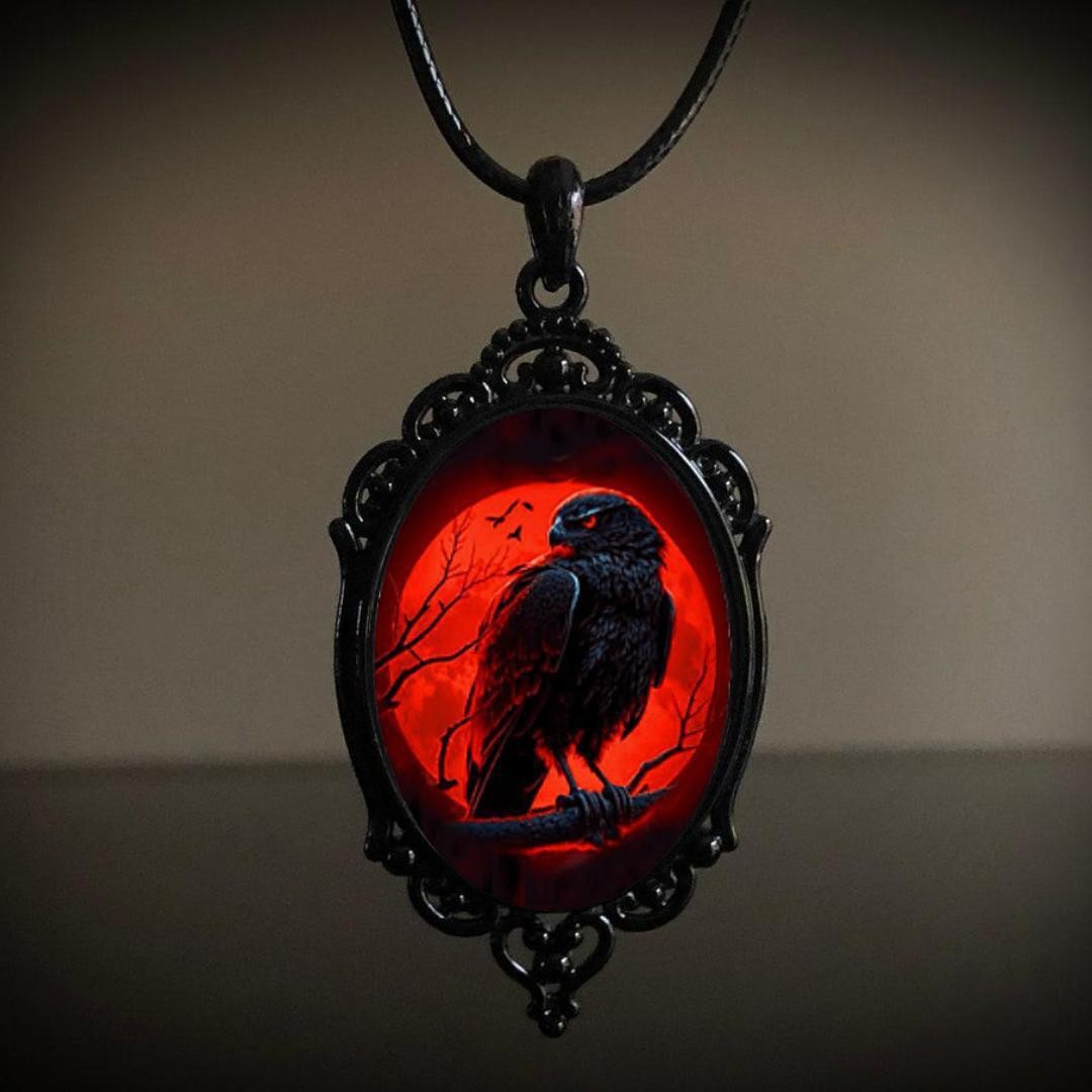Collar gótico mago murciélago calabaza misterio mago vampiro murciélago collar joyería de Halloween accesorio bruja cuerda cadena gargantilla