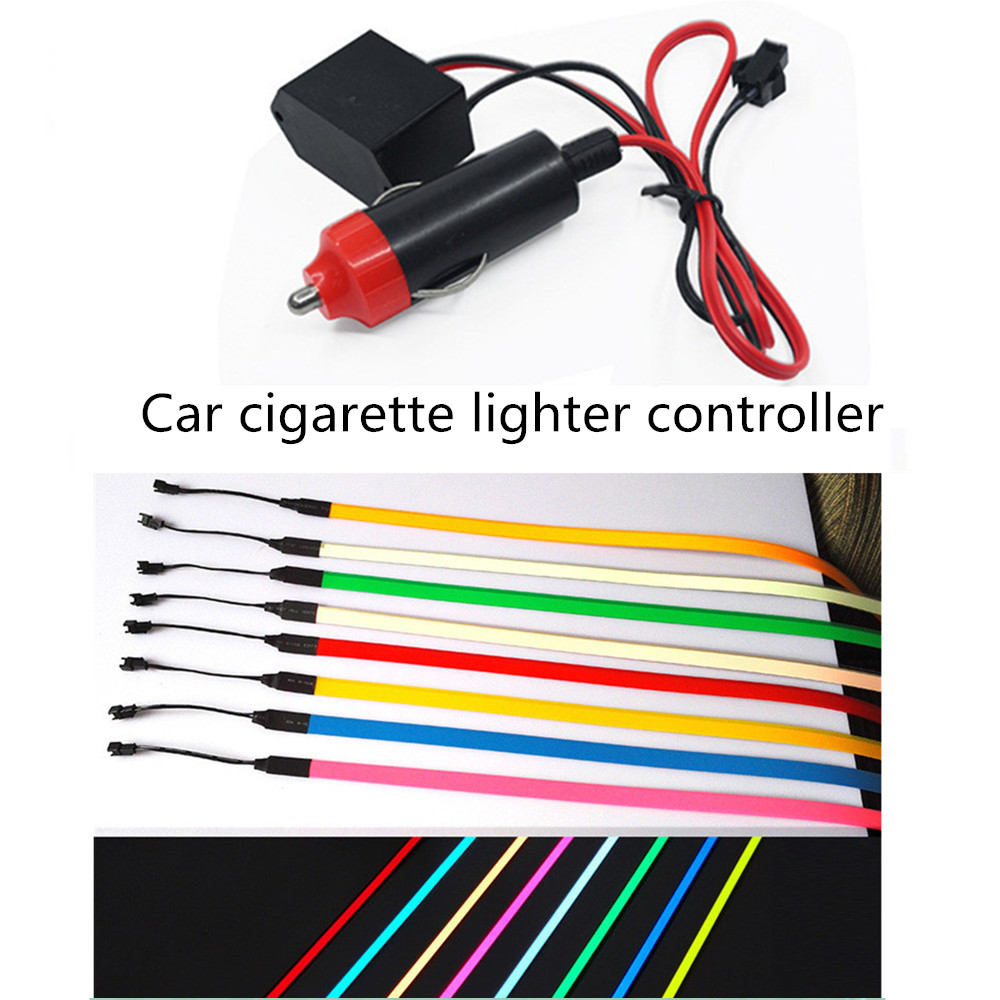 EL strips car LED strip light for DIY AD LOGO flexible neon lights glow rope Party decoration tape lamp USB 12V Backlight Panel: WHITE / RGB / 2m