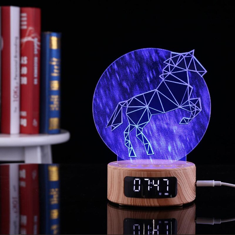 Led Night Light Bluetooth Speaker Night Light Strange Bedroom Situation Night Light Multi-Function Bedside Lamp: unicorn