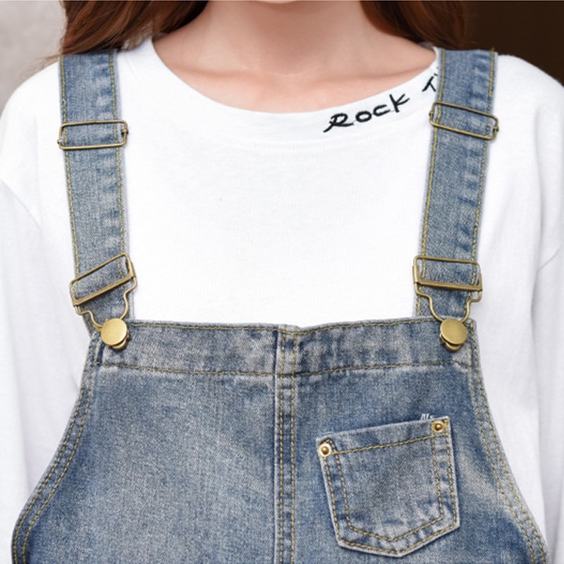 Denim Maternity Jeans Suspender Pants Overalls Braced Jumpsuits For Pregnant Women Uniforms 